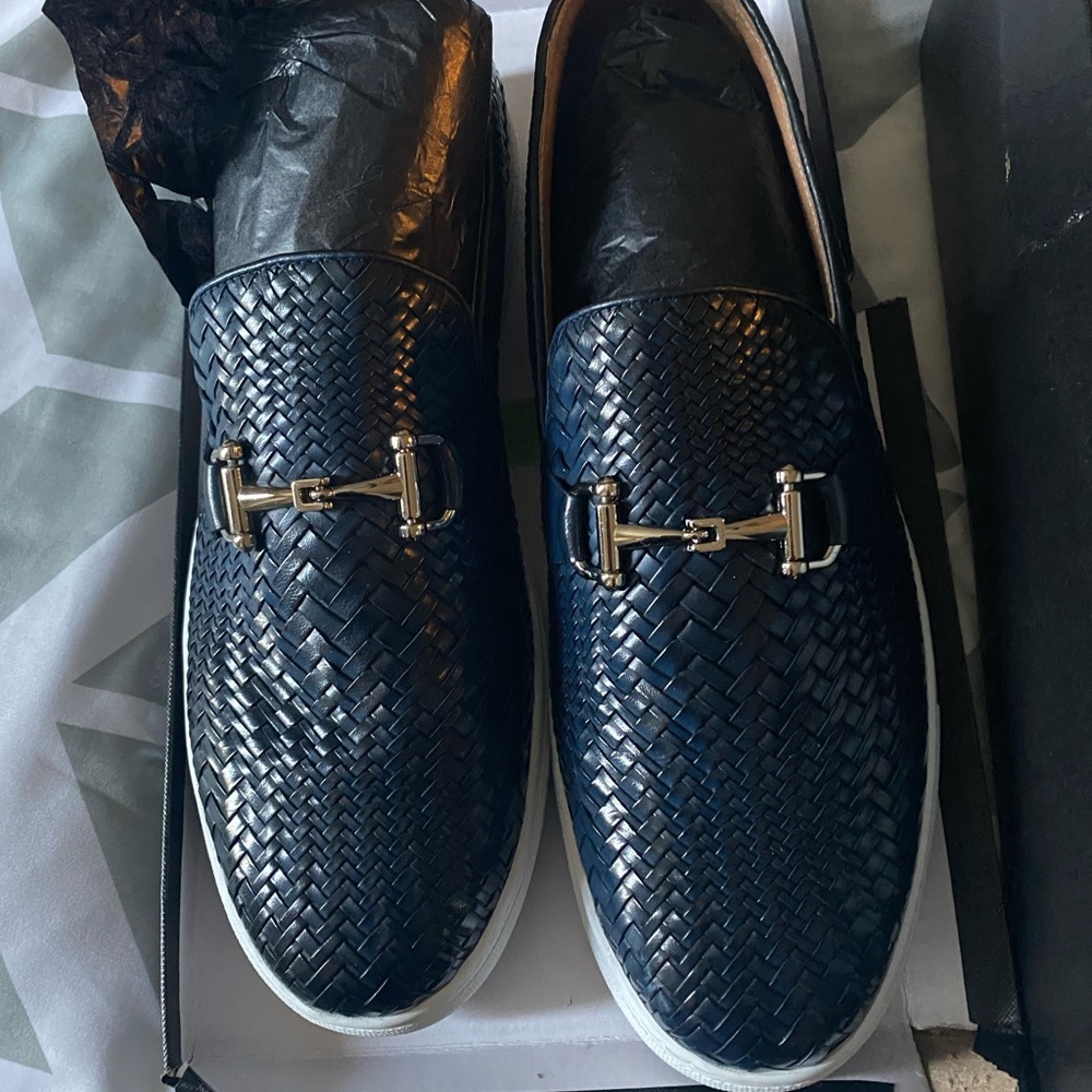 Marc Nolan Men’s 13 Navy Boardwalk woven